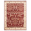 Tapis unique en laine bourgogne foncé 9 pi 9 po x 11 pi 11 po One Age of a Kind Kenio