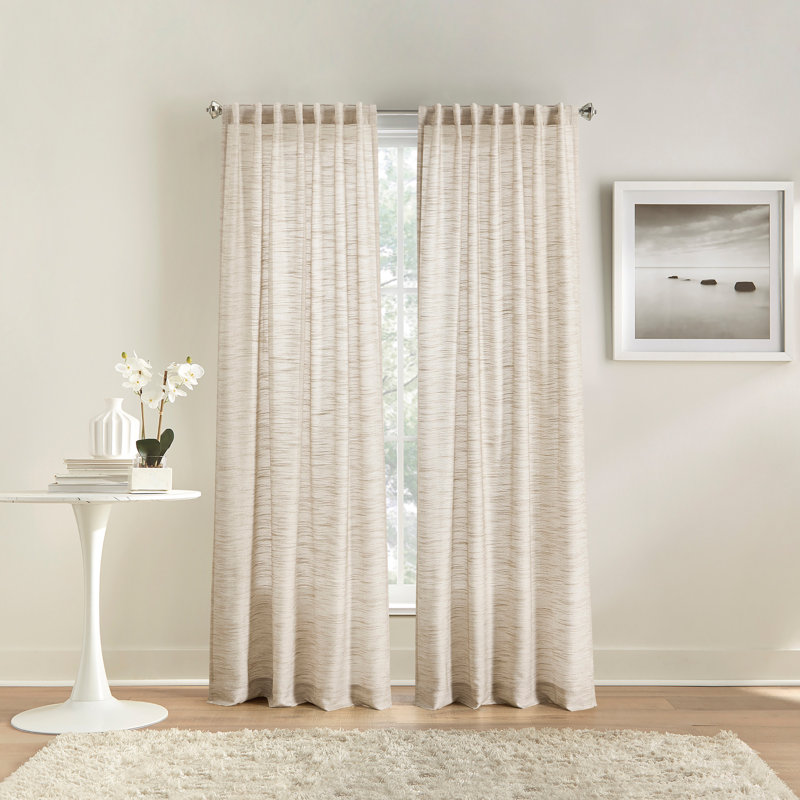 DKNY Liana Linen 50 X 96 Curtain Panel Pair, 50" W x 96" L
