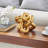 Metal Chain Link Jack Geometric Decorative Sculpture with Dimensional Ridges-1047818967-1047819048