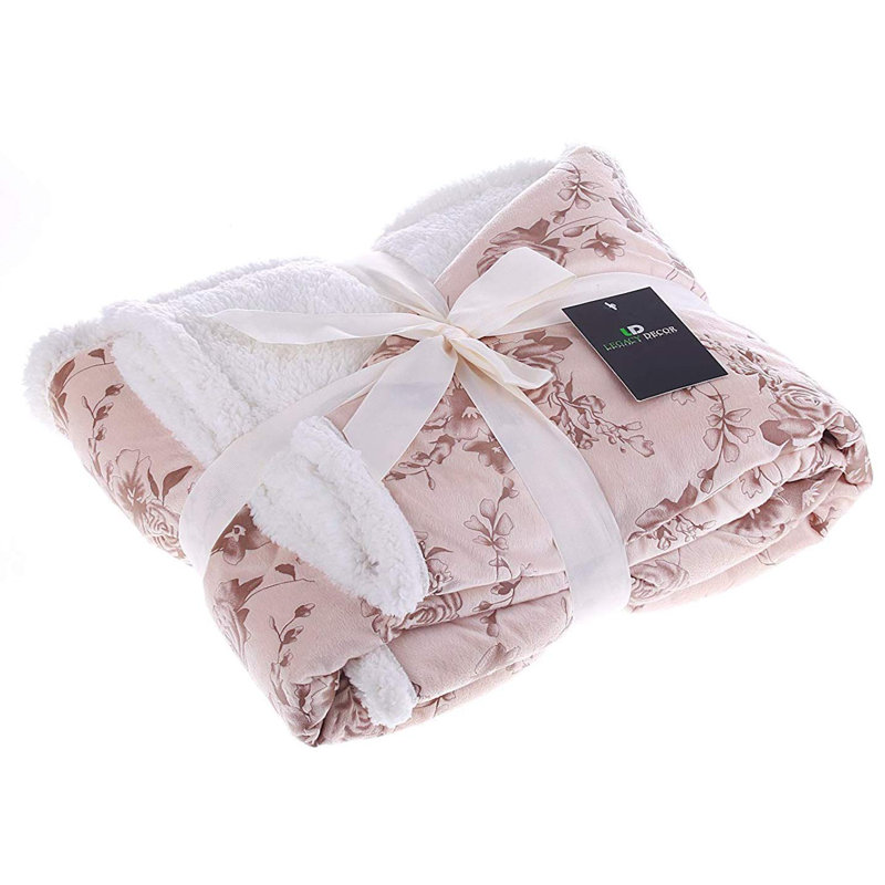Knitted Throw Blanket, Beige