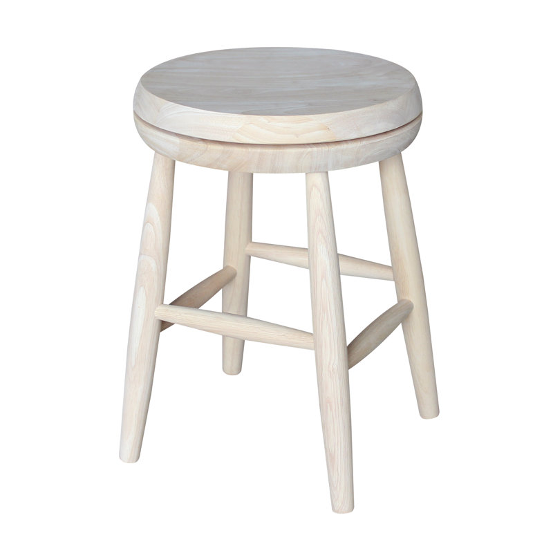  Tabouret pivotant en bois massif Bailey-Mai, Petit tabouret (assise à 19,7 po du sol)
