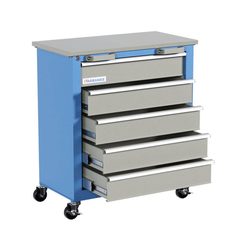 5-Drawer Tool Chest, Rolling Tool Chest with Wheels, Foot Pads&Locking System,Mobile Storage Tool Cabinet