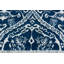 Tapis bleu / ivoire en laine noué à la main One-of-a-Kind Kafkaz Peshawar Nabila