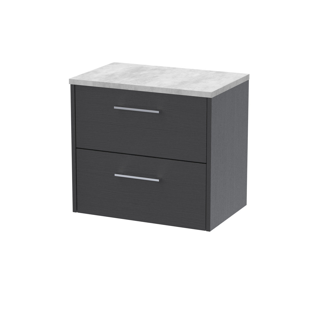 Juno 600mm Wall Hung Single Vanity Unit with Worktop