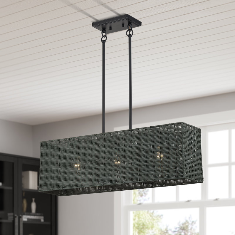 Lustre linéaire moyen noir 3 lumières Arsdale