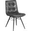 4 chaises de salle à manger à dossier gris anthracite avec finition bronze industriel - élégantes et pratiques pour les pièces