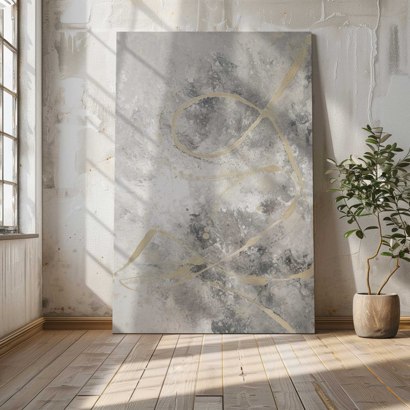 Gilded Whispers v3, grande impression sur toile, H 72 po x l 48 po