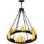 Lustre de roue de style bougie 24 lumières Uthyr