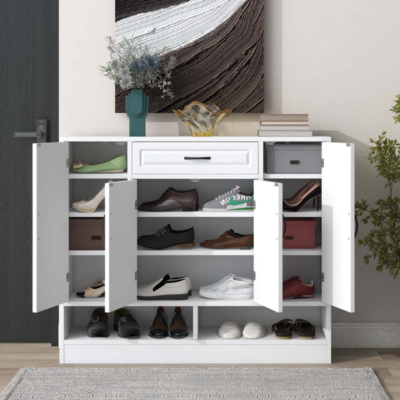 Shoe Storage Cabinet, White