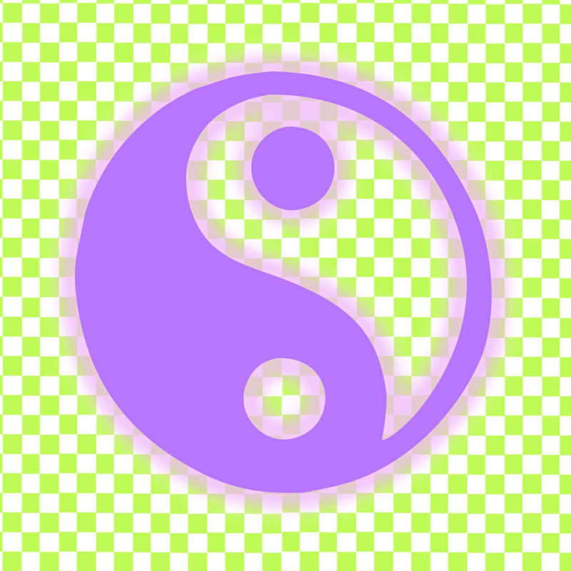 Yin et Yang - reproduction sur toile tendue, H 12 po x l 12 po