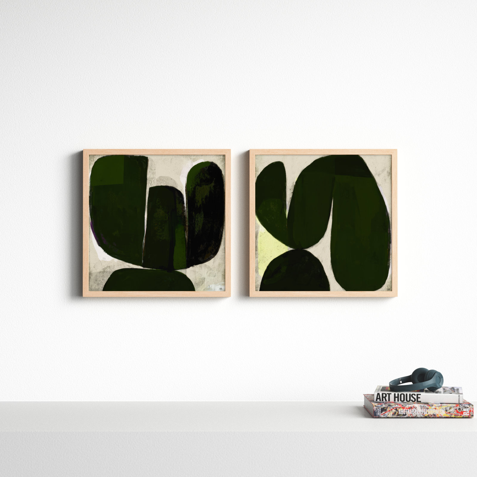 Succulent Set Of 2 by StudioM, Brown, 24" H x 24" W x 1.25" D