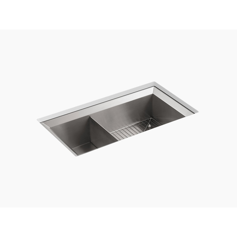 Ã‰vier de cuisine encastrÃ© Poise (83,8 cm x 45,7 cm x 24,1 cm) avec planche Ã  dÃ©couper et support pour la cuve infÃ©rieure