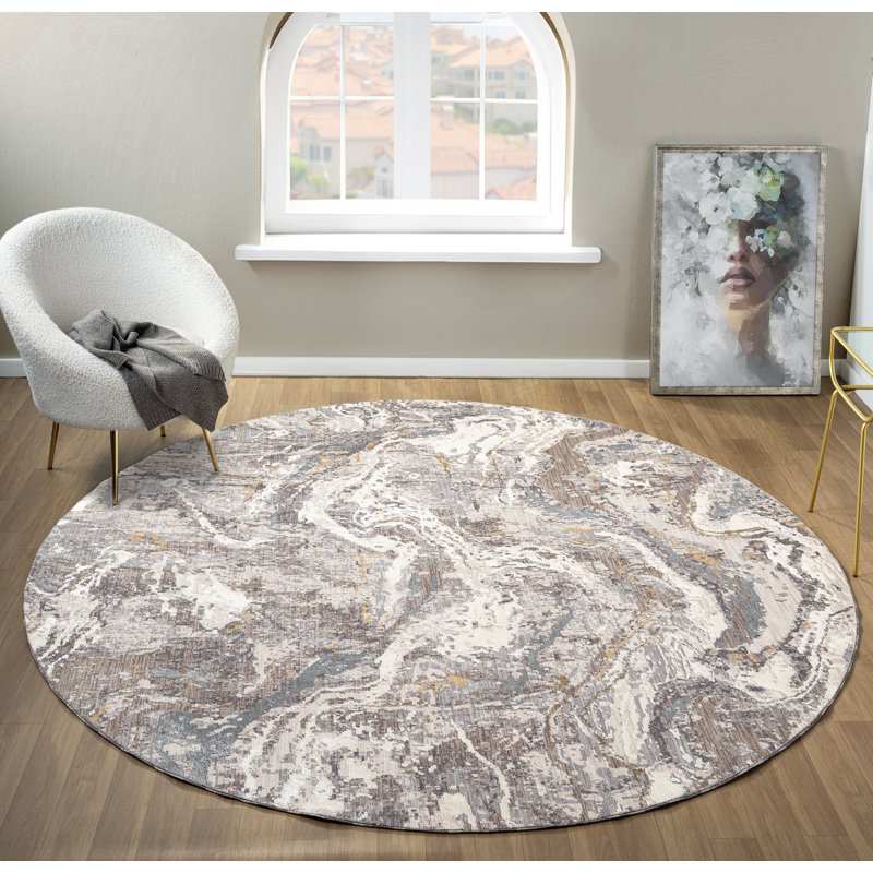 Tapis rond gris béni United Weavers 7 pi 11 po x 7 pi 11 po Faran