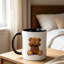 1pc Novelty Shy Teddy Bear Ceramic Mug, Coffee Cup, Juice Cup, Fun Gift.