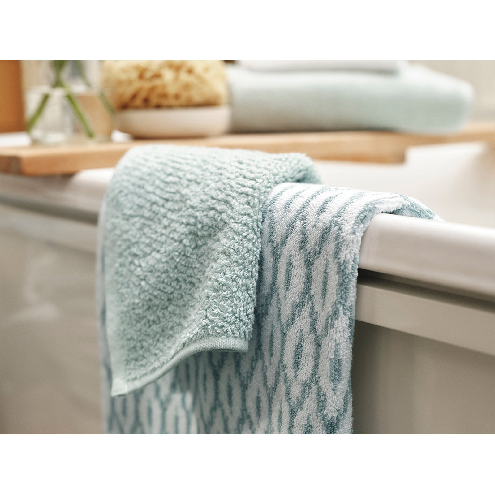 Air Weight Organic Bath Towel, Sea Mist