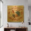 «Cafe Rooster On White» par Jean Plout, art mural en métal doré, 24 po x 24 po-2096230385