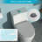 Ceramic Toilet With Skirted Design And Silent Seat Water Dual Flush Feature