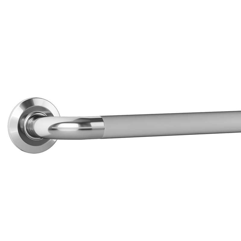 ErgoSafetyBar 24 po ergonomique Soft Grip 32 mm de diamètre, conforme à l'ADA, capacité de poids de 500 lb, Chrome chrome