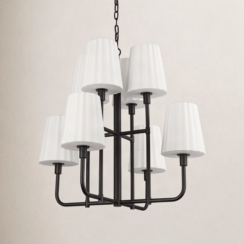 Tindra 8 - Light Dimmable Chandelier, Matte Black