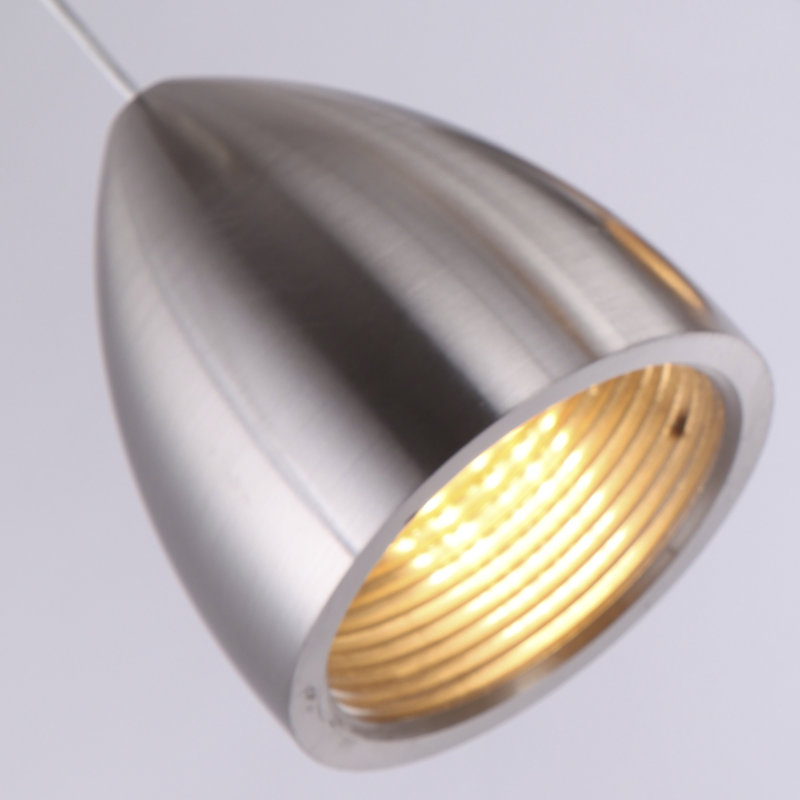 Luminaire suspendu en grappe 3 lumières del cloche Atherton, Nickel