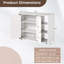3-Tier Wooden Shoe Storage Organizer with Doors & 3-Level Adjustable Open Shelves-1872703419