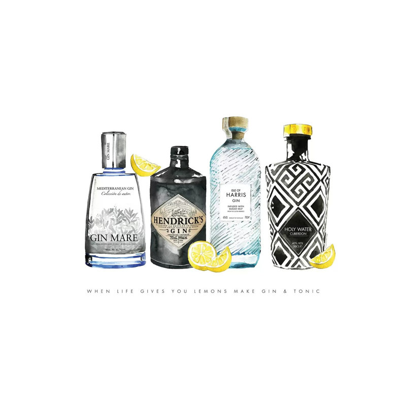 When Life Gives You Lemons by Mercedes Lopez Charro - Wrapped Canvas Painting, 20.32 cm H x 30.48 cm W