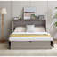 Lit pliant Space, gris, avec bac de rangement et grand adaptateur de rangement pratique, prise de matelas-1645285811
