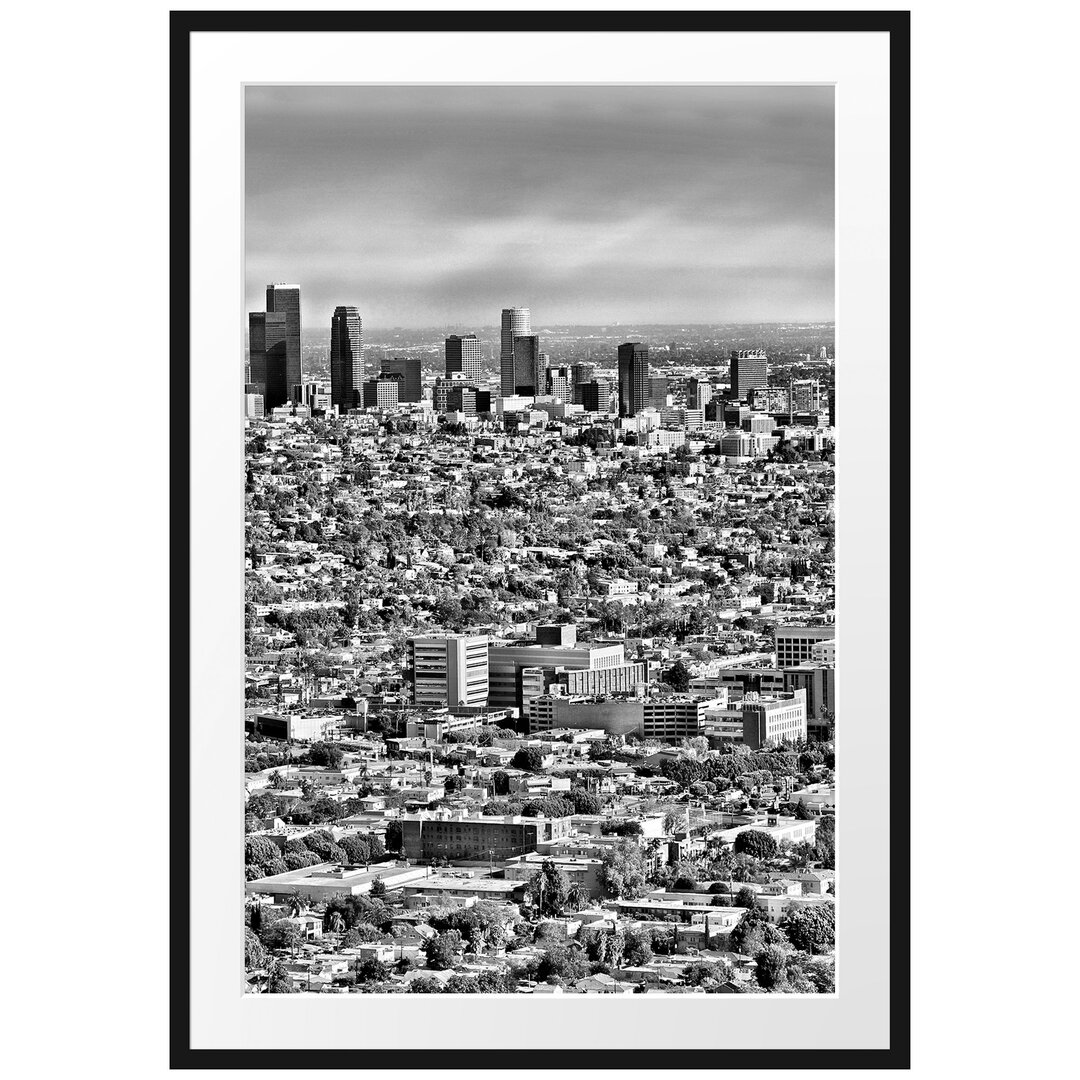 Gerahmtes Poster Los Angeles City Skyline