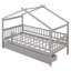 Lit simple en bois avec deux tiroirs