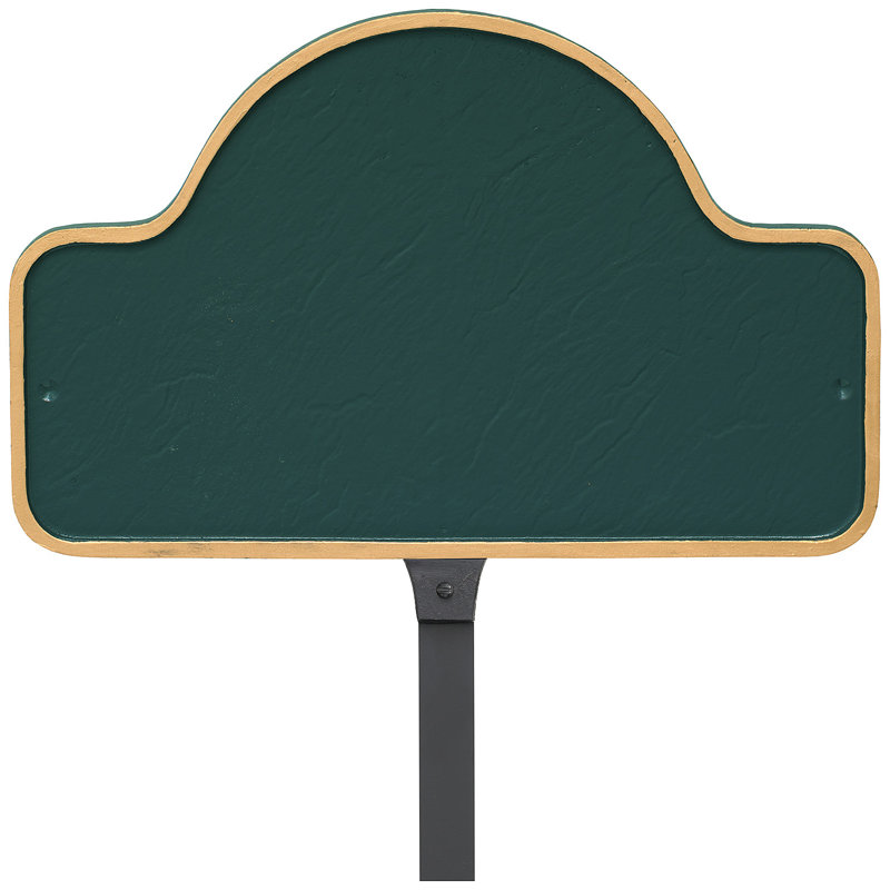 Plaque d'adresse avec arche Petite Lexington, Vert forêt / doré