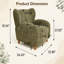 Chaise nordique, chaise multifonctionnelle en tissu chenille, canapé décoratif, dossier incurvé, salle d'étude de salon, vert olive-1914342959