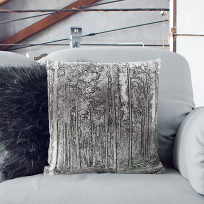 Pretty Forest Cushion with Filling