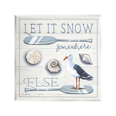 Snow Somewhere Else Wall Plaque Art by Elizabeth Tyndall