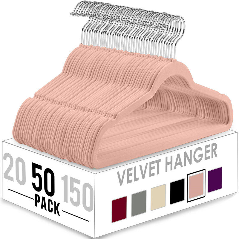 Cintre anti-dérapant standard Niyelli pour costume / manteau, Noir, 30