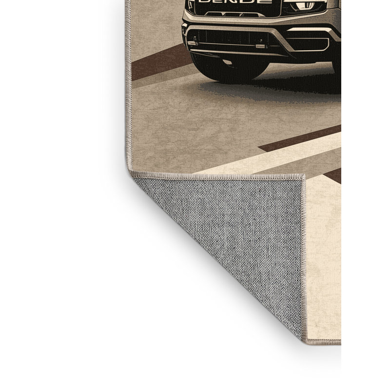 Tapis rustique moderne pour véhicule tout-terrain lavable à la machine, 7 x 9