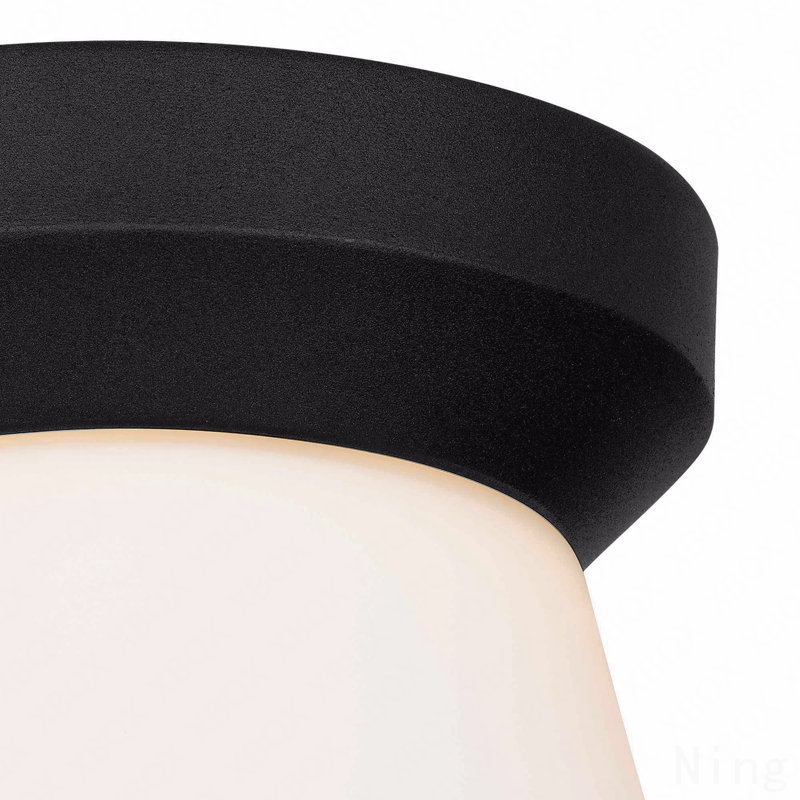 7 Inch Black Integrated Led Flush Mount