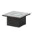 Propane Outdoor Fire Pit Table With Ceramic / Tile Top & Wicker Base and Hidden Fuel Tank Storage-99468594