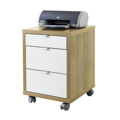 Pratico 45cm Wide 3 -Drawer Mobile File Cabinet