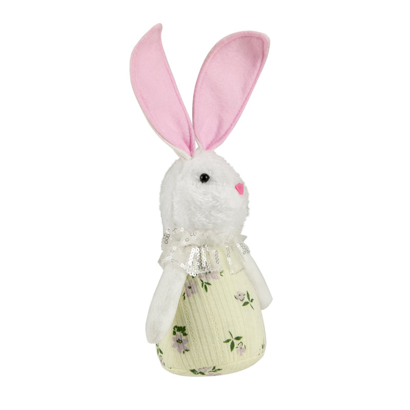 Figurine de lapin de Pâques 11 ", Jaune