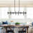 8 - Light Dimmable Industrial Linear Kitchen Island Chandelier With Metal Accents for Pool Table Dining Room-430712879-433209134