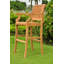 Maiden Lane Outdoor Teak Bar Stool