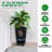 22.5" Tall Planters Set of 2, Outdoor＆Indoor Black Planter Pots, High Front Porch Planter Pots With Drainage Holes＆Water Level Monitor＆Inner Bucket, Automatic Watering, Black and White Dots-1583755362