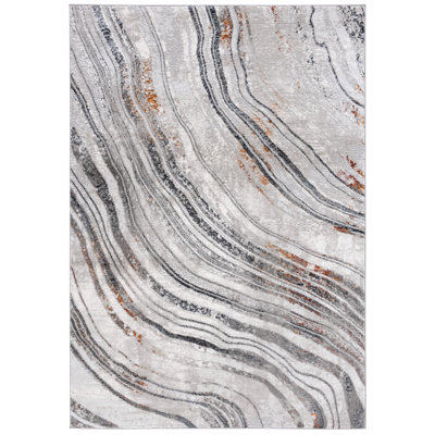 Tapis noir / gris Milstein