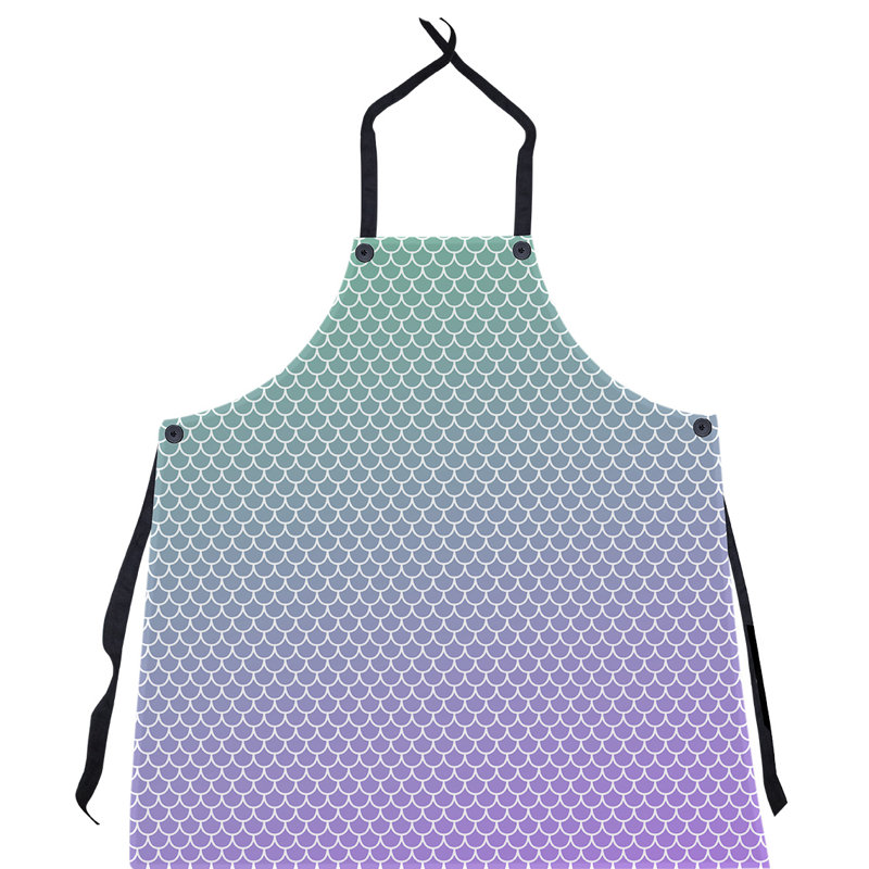 Bib Apron, Green/Purple