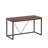 Modern Computer Desk, Rustic Wood And Metal Study Writing Table, Simple Work Gaming PC Desk For Home Office, Walnut 53 Inch