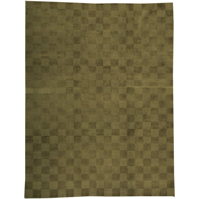 Tapis brun de haute qualité noué à la main, Rectangle 8 pi 11 po x 11 pi 7 po
