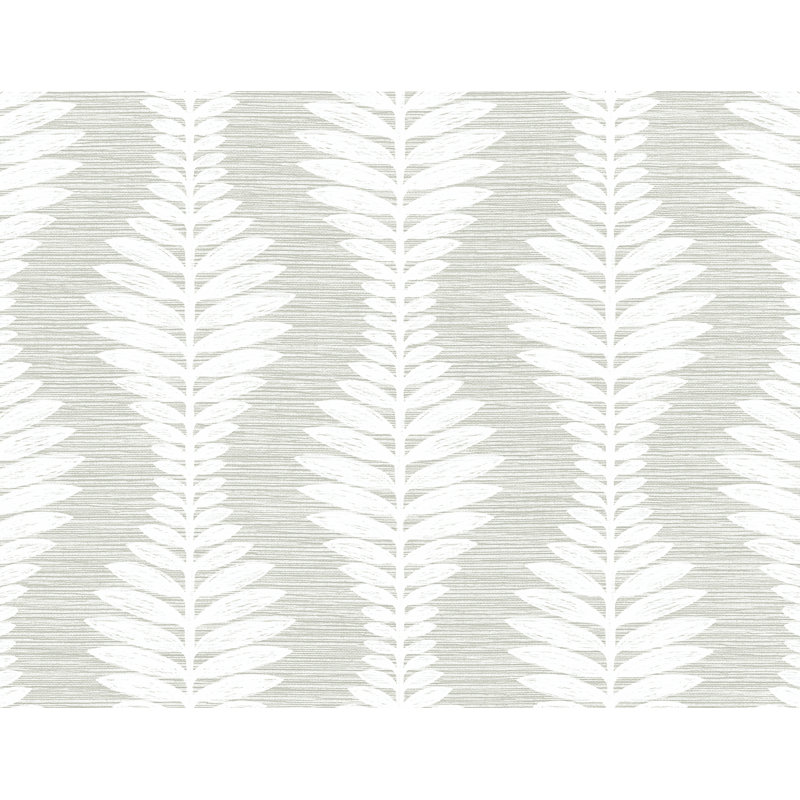 Rouleau de papier peint embossé 3D L 27 pi x l 27 po Algimanta, Gris / blanc