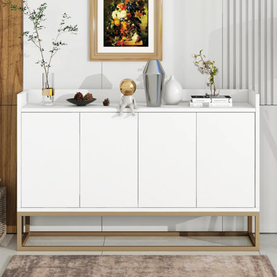 Accent Cabinet, Storage Cabinet, Sideboard Buffet Cabinet, 4 Door Cabinet by Everly Quinn