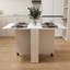 Table pliante blanche entièrement dépliée 51,18 pouces
