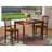 3 Piece Kitchen Counter Set for Small Spaces Contains a Rectangle Dining Table and 2 Dining Room Chairs, Buttermilk & Cherry-543901405-597150009